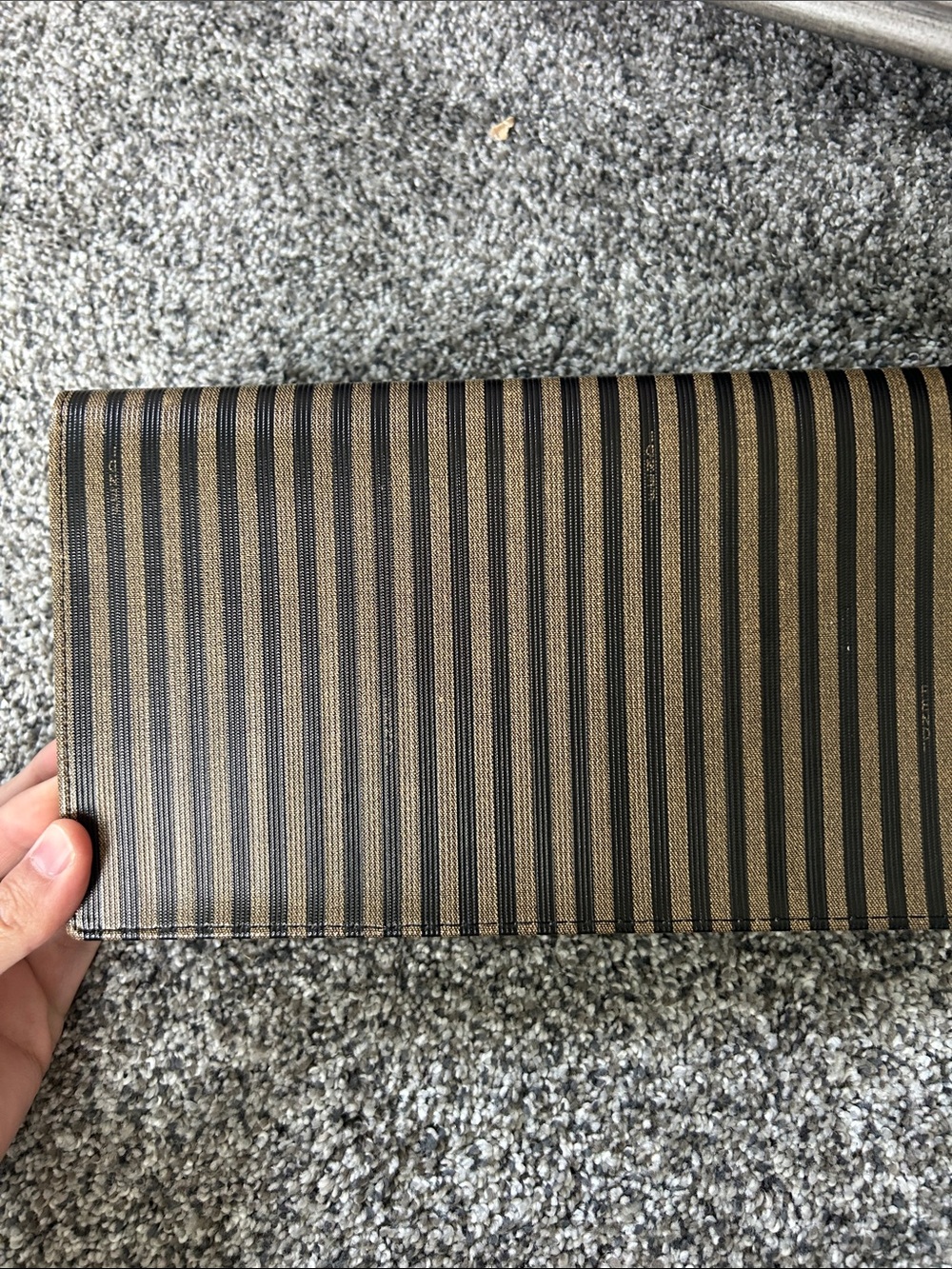 Striped Canvas Clutch - Picture 6 of 13